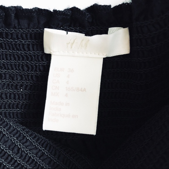 NWOT H&M Black Eyelet Off the Shoulder Top - Picture 5 of 6